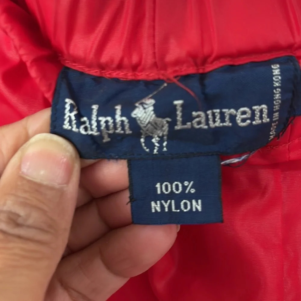 Vintage Ralph Lauren Swishy red track jogger windbreaker nylon pants small 90s - Picture 5 of 16